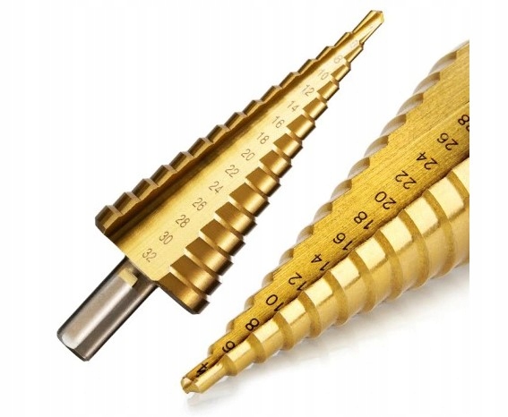 WIERTŁO STOŻKOWE STOPNIOWE HS TYTAN 4-32mm WIERTŁA