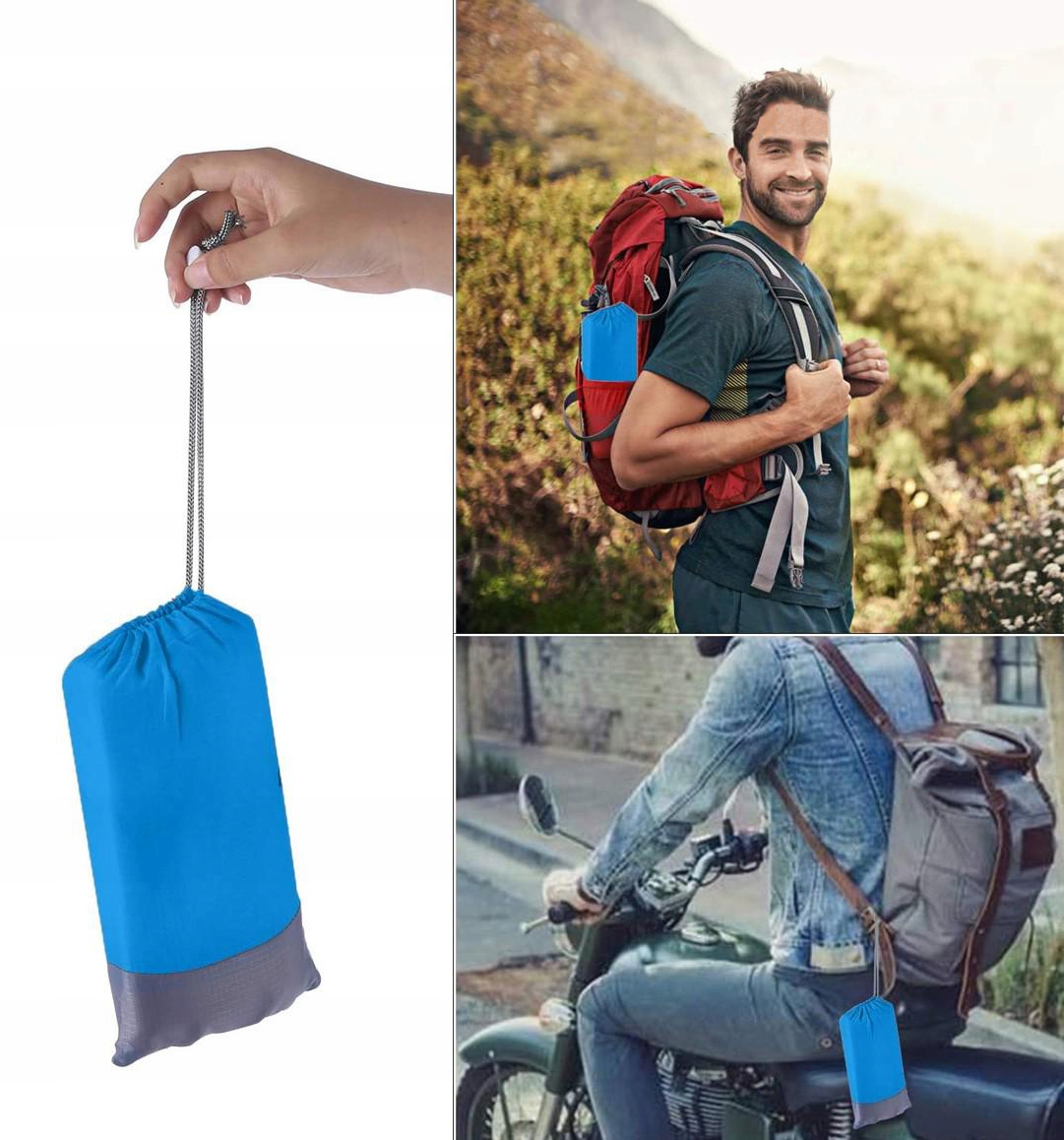 MATA PIKNIKOWA PLAŻOWA 200x200 POKROWIEC NIEBIESKI Rodzaj mata