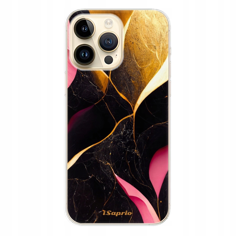 Silikonowe etui iSaprio Gold Pink Marble do iPhone 14 Pro Max