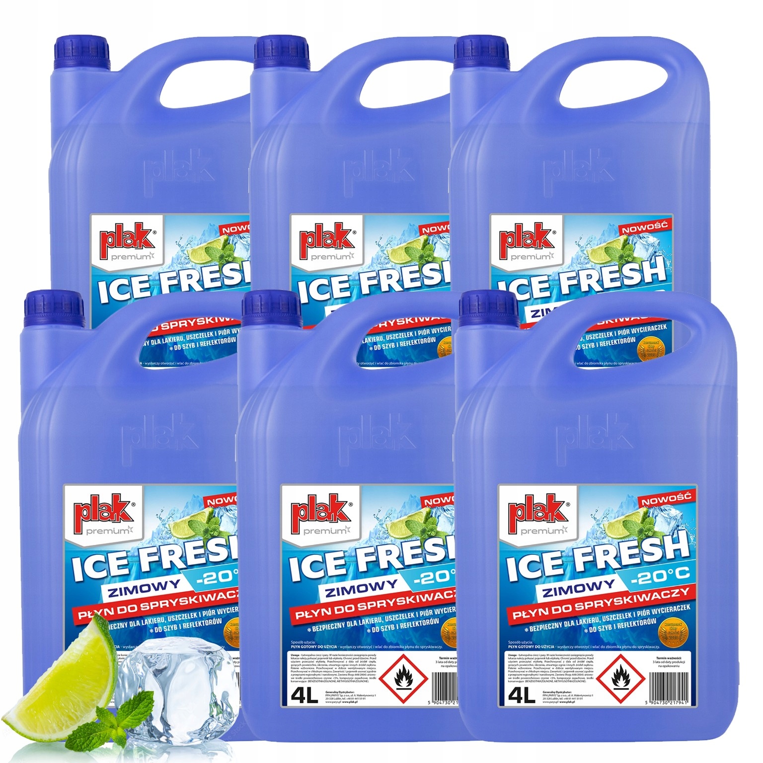 PLAK ZIMOWY PŁYN DO SPRYSKIWACZY -20°C 24L (6x4L)