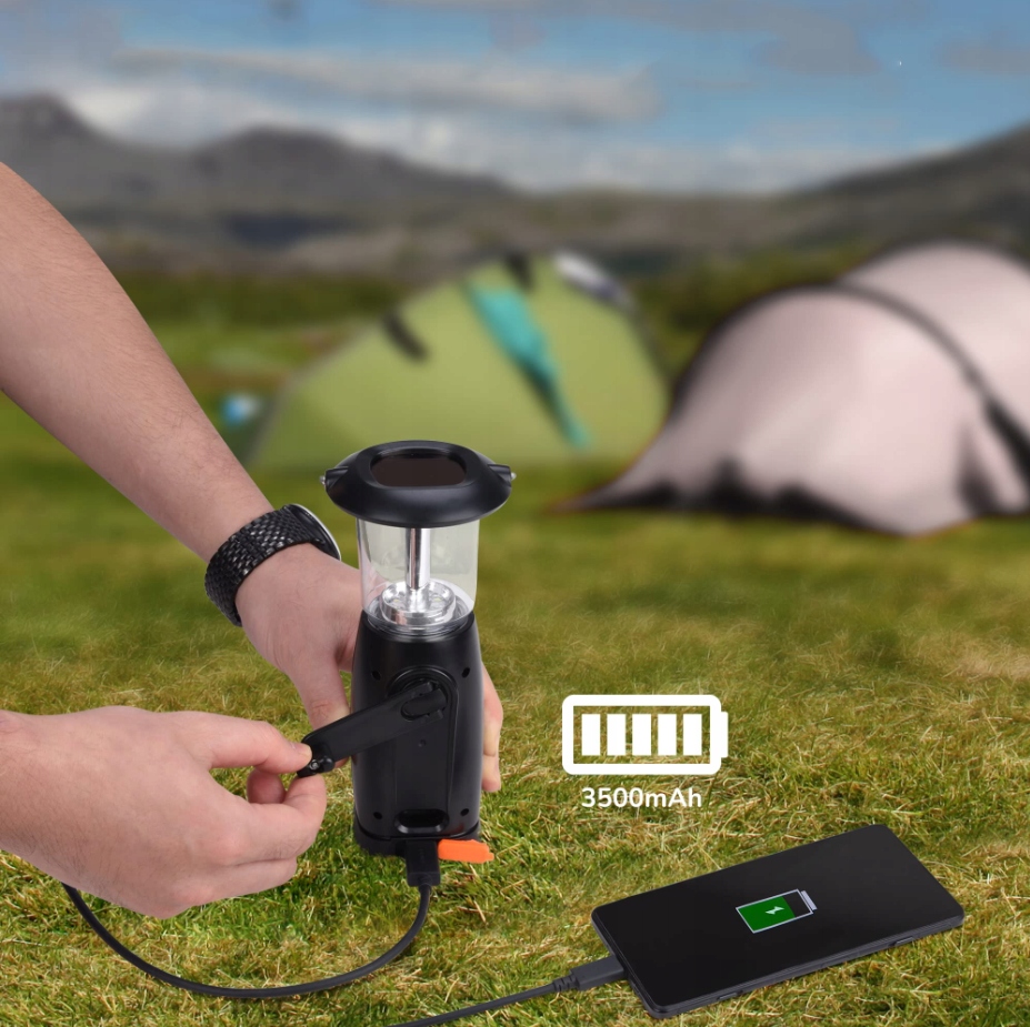 LAMPA KEMPINGOWA LAMPA SOLARNA NA KORBKĘ 6 LED USB Kod producenta 0257-MA