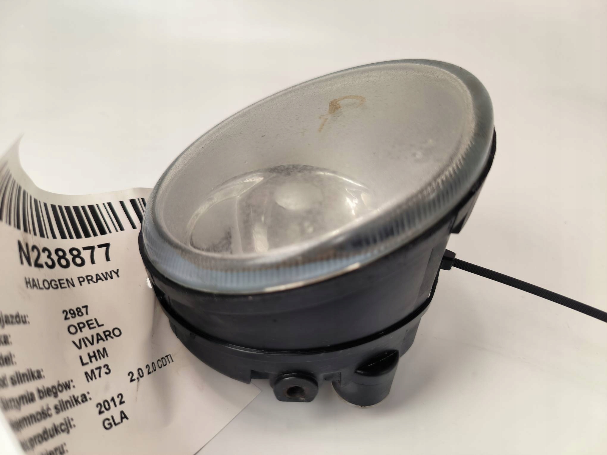 fog light right OPEL VIVARO