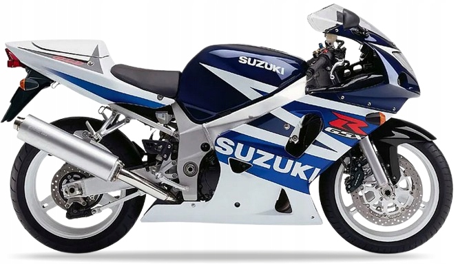 Samolepky Juula Pro Suzuki Gsxr 600 2003 Modré NO.2 Yba Bílá Ojw