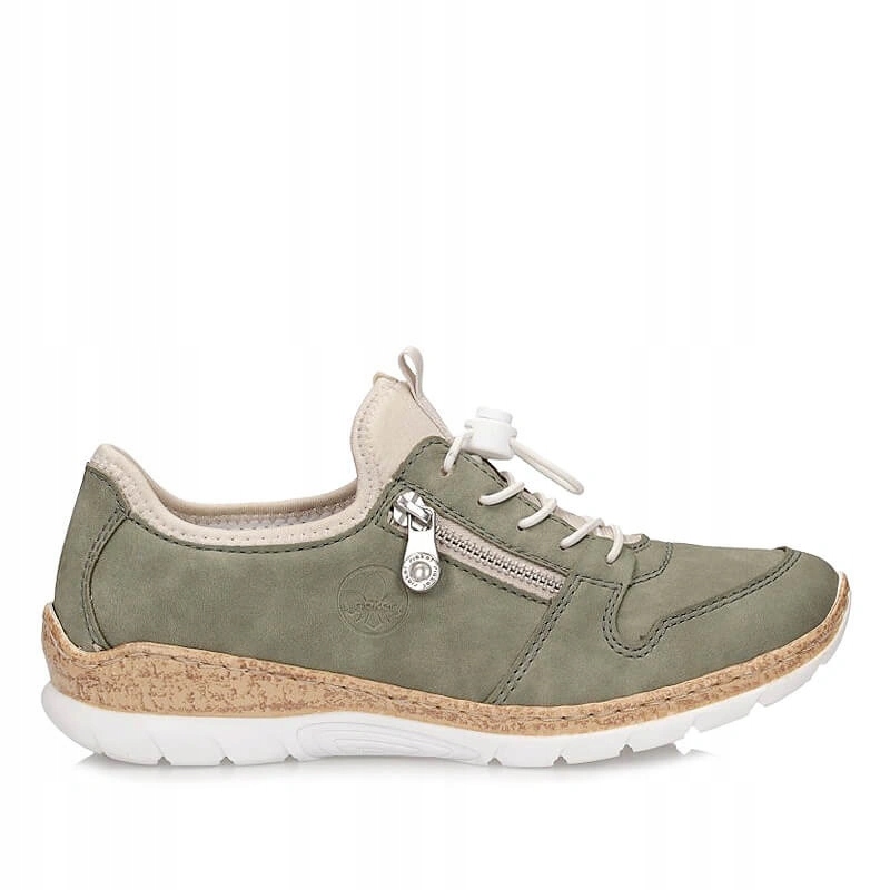 Dámské polobotky Rieker N42G0-52 zelené, zelené, nazouvací