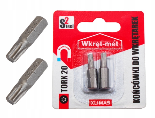 BITY KOŃCÓWKI DO WKRĘTARKI TORX TX-20 25MM 2SZT