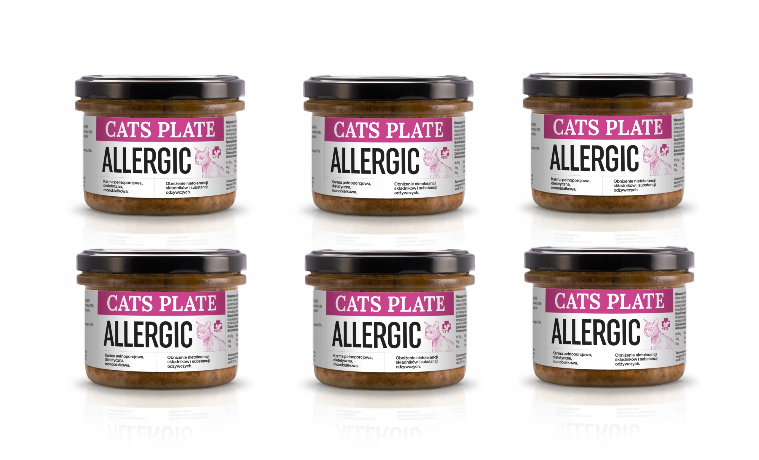 Levně Cats Plate Vet Allergic – pro kočky s alergií – kozí maso 6x180 g