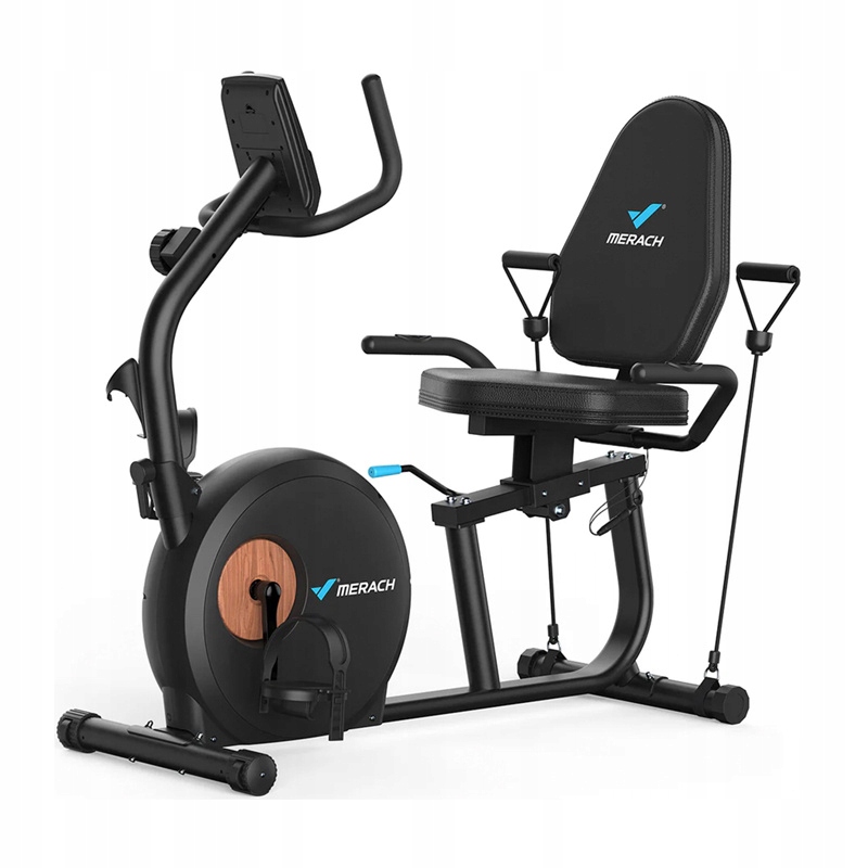 Merach MR-S23B1-EU Rower Poziomy Magnetyczny Bluetooth 8Oporow 158Kg Czarny
