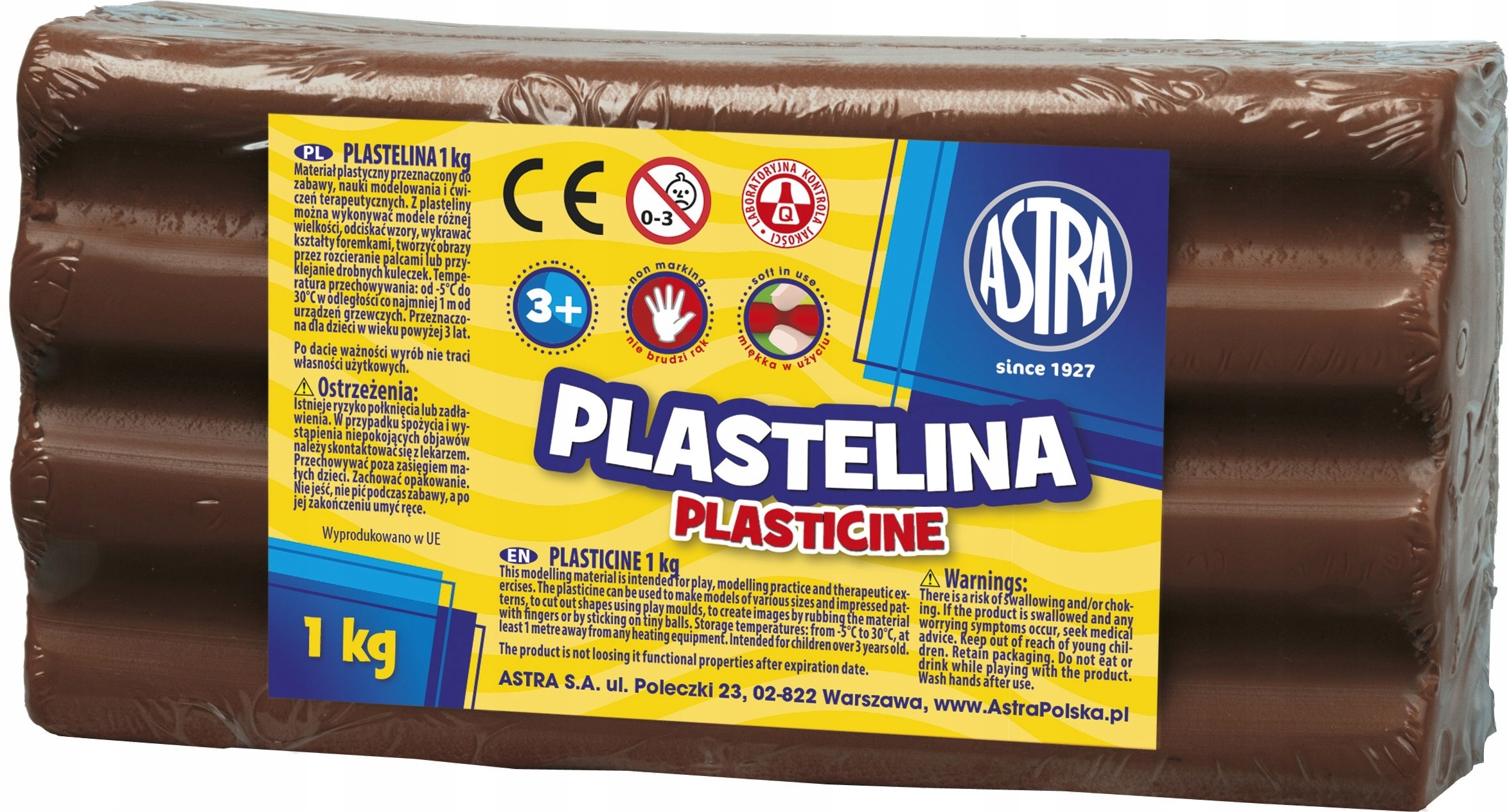 

Plastelina 1kg Astra Brązowa