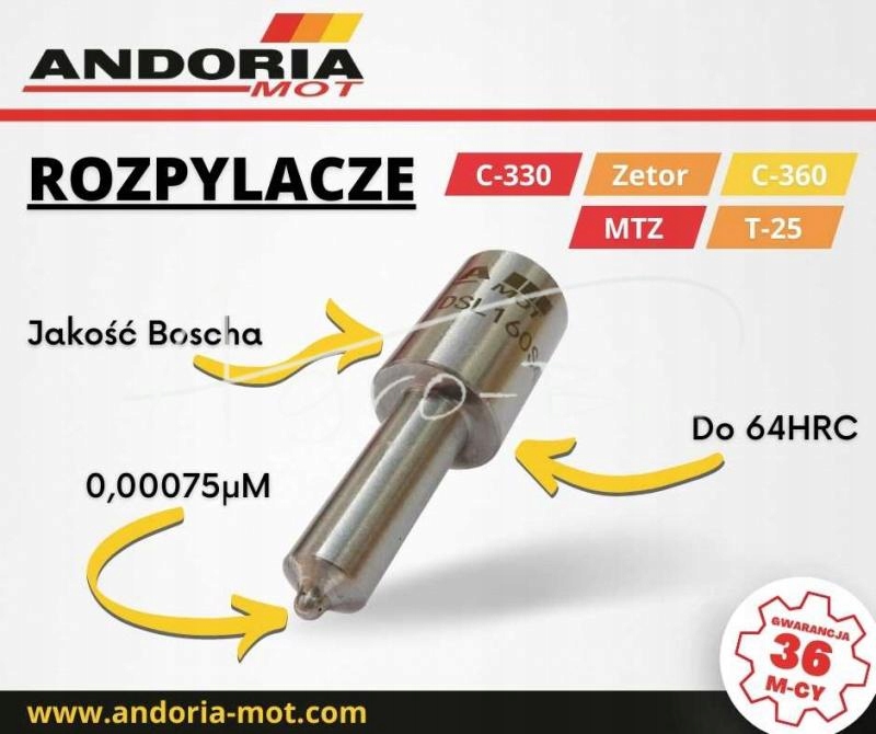 Rozpylacz do silnika MTZ 80, 82 07040541 DSL120.A5 Producent części inny