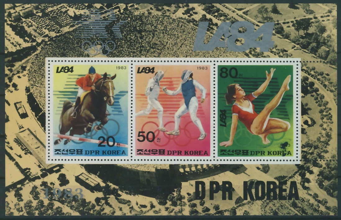 KOREA DPR Blok 163 ** Olimpiada LA84 SPORT