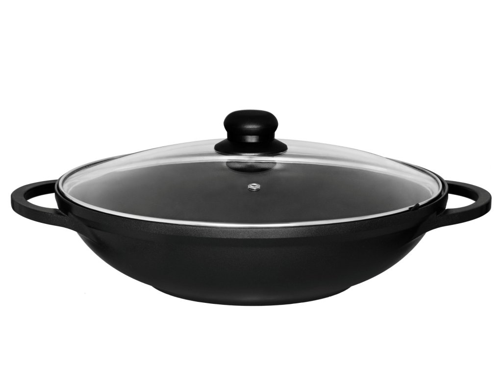 Wok se skleněnou poklicí, Ø 32 cm