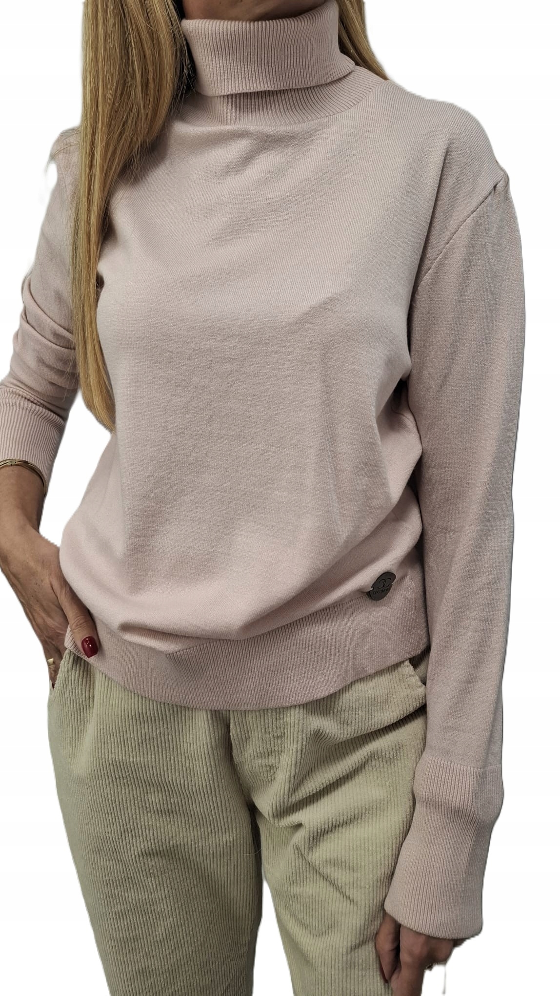 Cocomore Svetr Golf Klasika Bledě růžový New