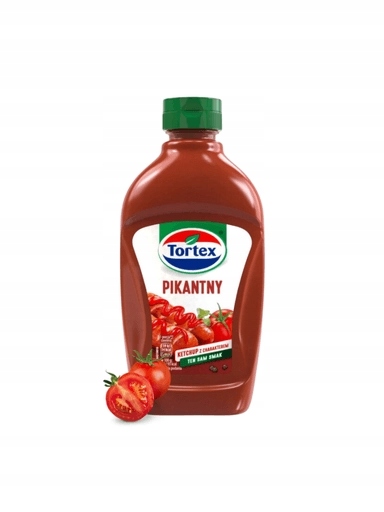 5x Pikantní kečup Tortex Rajčatový na hranolky 470 g Výrazná chuť rajčat