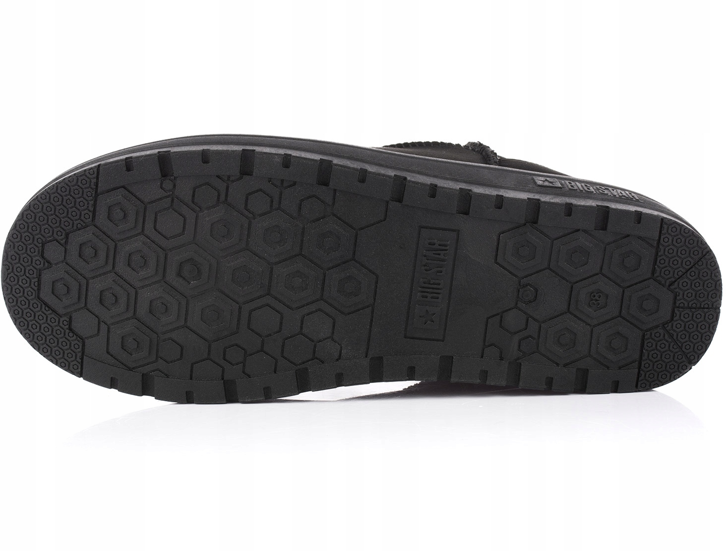 BIG STAR BUTY BOTKI ŚNIEGOWCE OCIEPLANE FUTERKIEM DAMSKIE CZARNE r. 37 Wzór dominujący bez wzoru