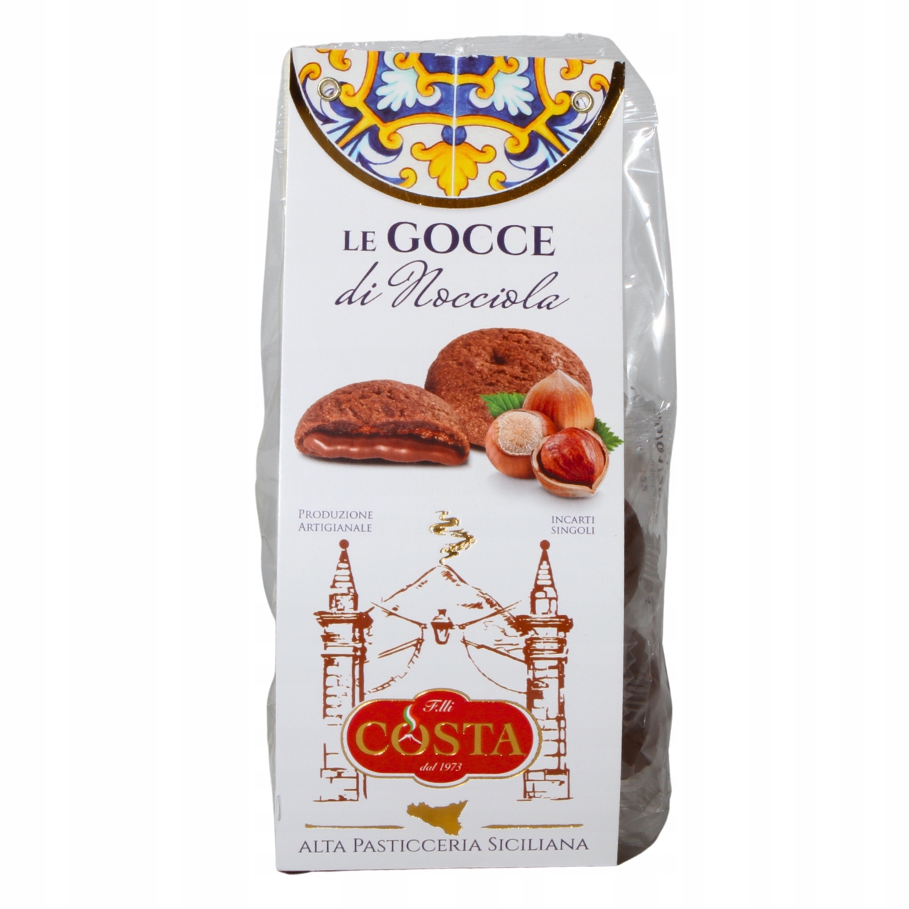 4x Costa Dolci Italské křehké sušenky s arašídovým krémem Sicílie 120 g