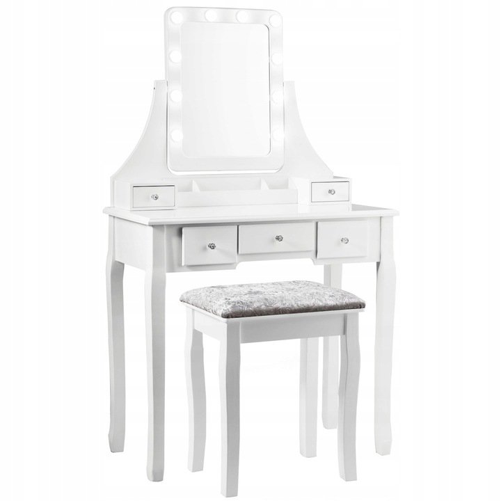 Toaletka Costway biała 80 x 135,5 x 40cm