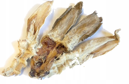 Levně Přírodní králičí ucho s chlupem a kousátkem pro psa 1 kg