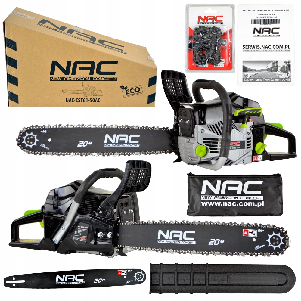 Piła Spalinowa Pilarka Nac Moc 3,9 Km Poj 61,5 CM Prowad 51 CM Bardzo Mocna