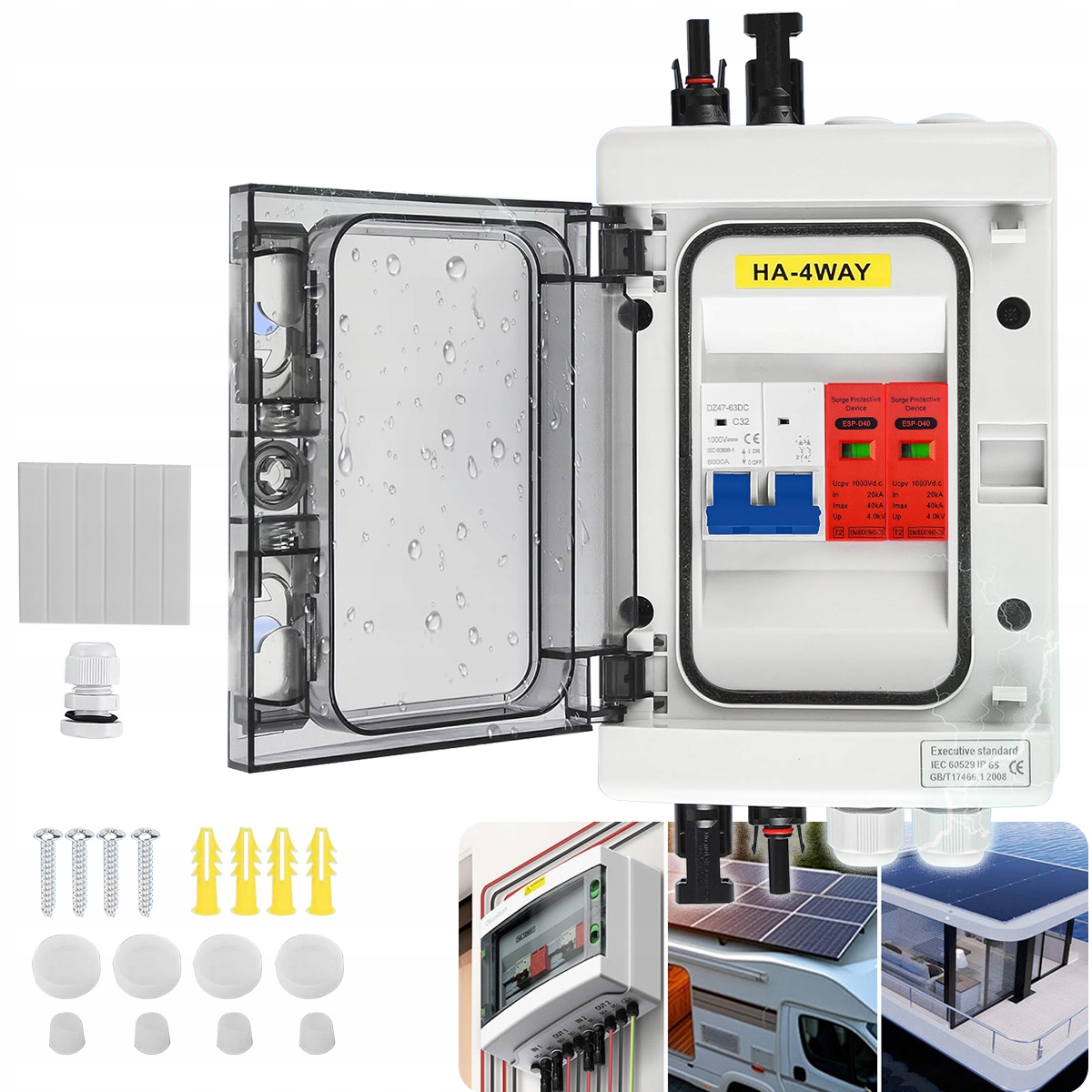 Rozdzielnica Rozłącznik Pv 1 String Fotowoltaika 1000V DC 32A