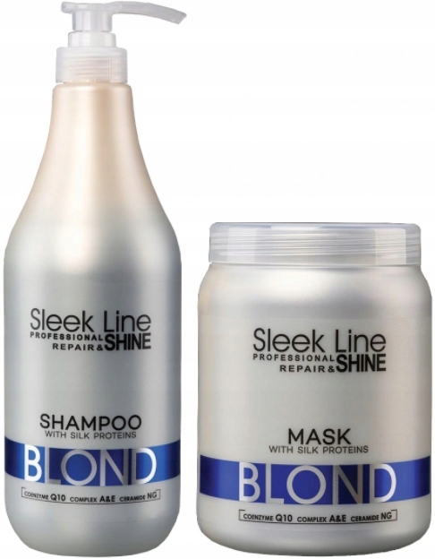 Stapiz Sleek Line Repair Blond Šampon Maska 1000 ML Vyživující Platinový Odstín