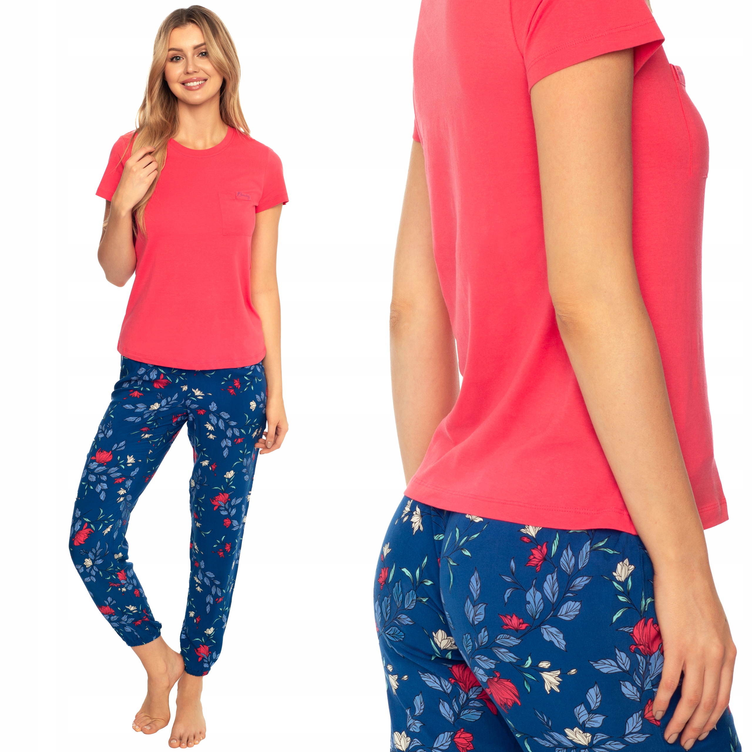 Dámské Pyžamo Henderson Ava bavlněné s krátkým rukávem XL