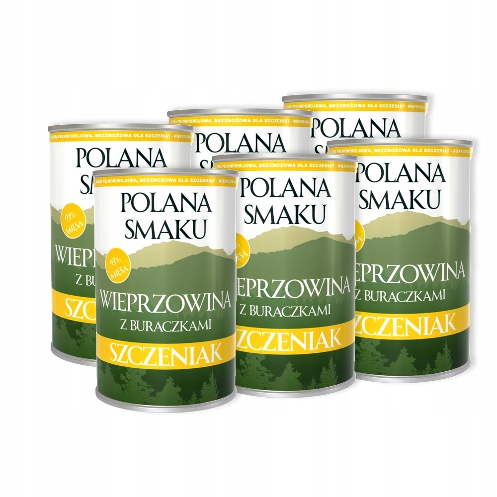 Levně Polana Smaku Vepřové maso s červenou řepou 6x400g Krmivo Monoprotein Štěně