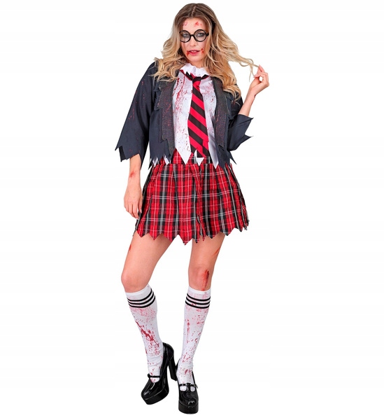 Kostým Zombie Školačka Studentka Dámský Kostým Převlek Halloween Xs