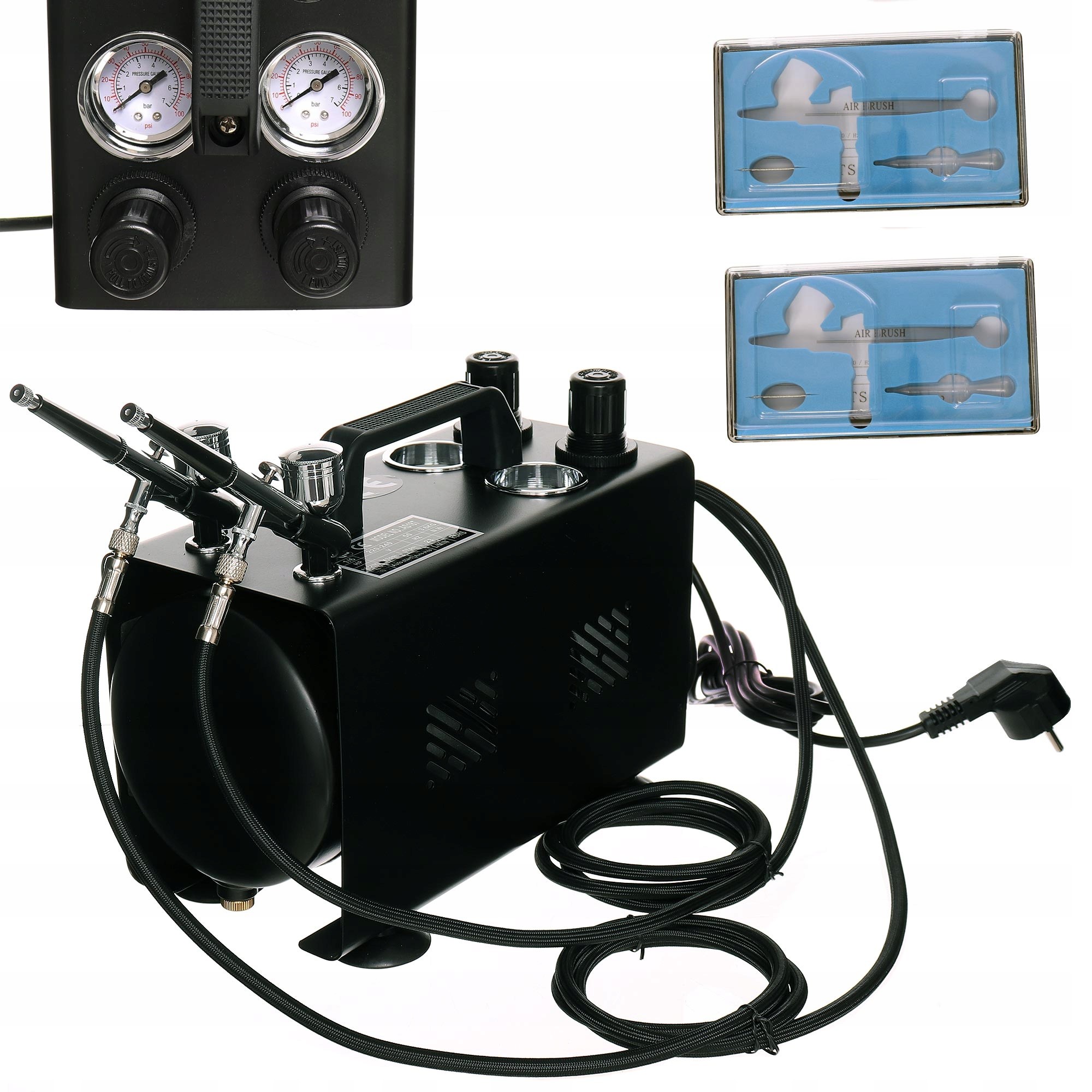 

Kompresor Modelarski Bezolejowy 2 Aerografy