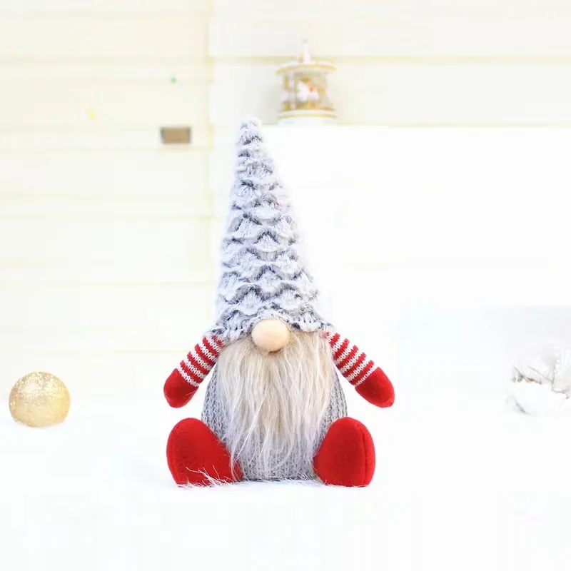 DUŻY SKRZAT ŚWIĄTECZNY KRASNAL GNOM SKRZATY OZDOBY ŚWIĄTECZNE W SWETERKU Marka Deko