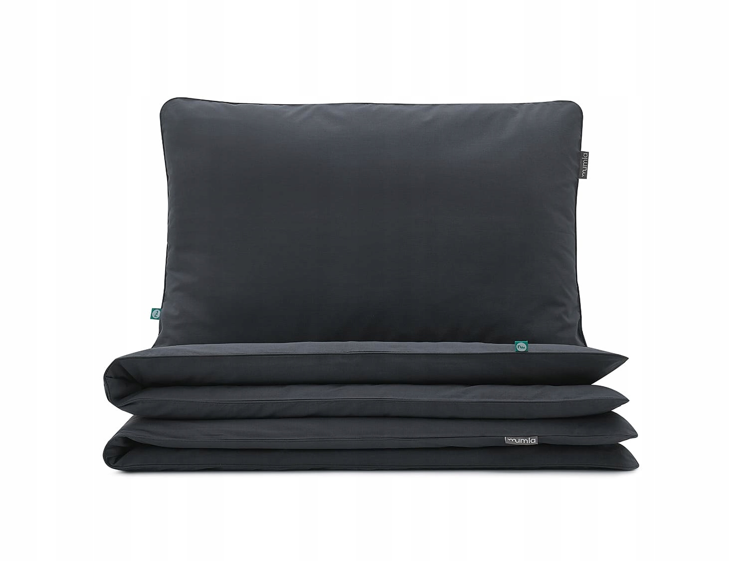 Posteľná Bielizeň Basic Grafitová 220 x 200 cm 2 x 80 x 70 cm Mumla