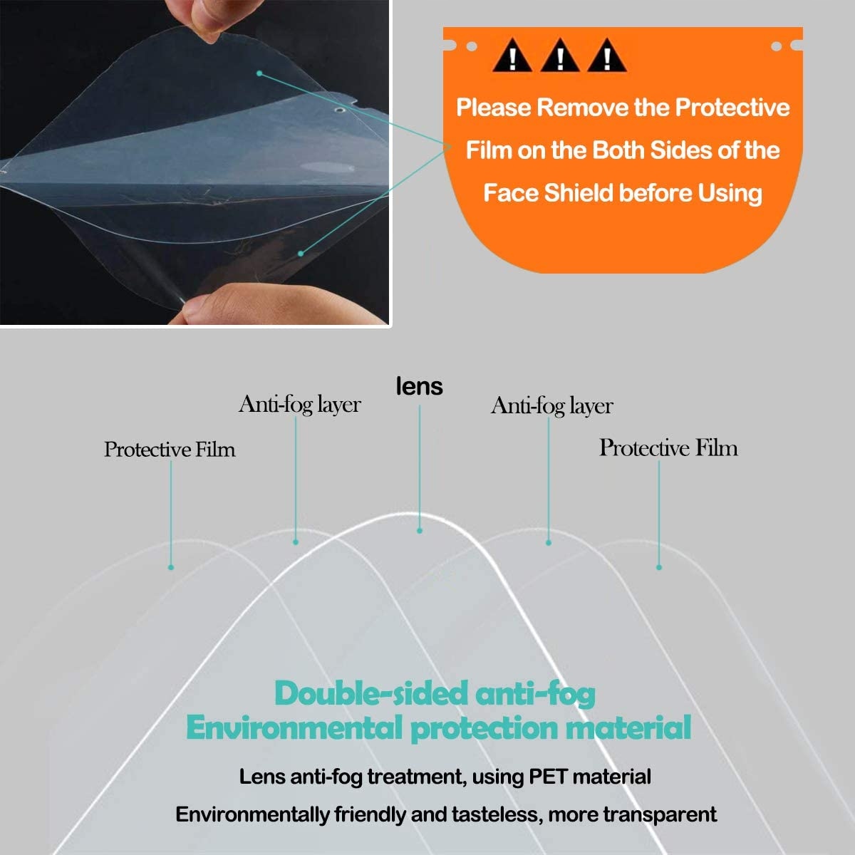 PRZYŁBICA OCHRONNA OKULAROWA OKULARY MASKA 2PACK Rodzaj okularowa (zakładana jak okulary)