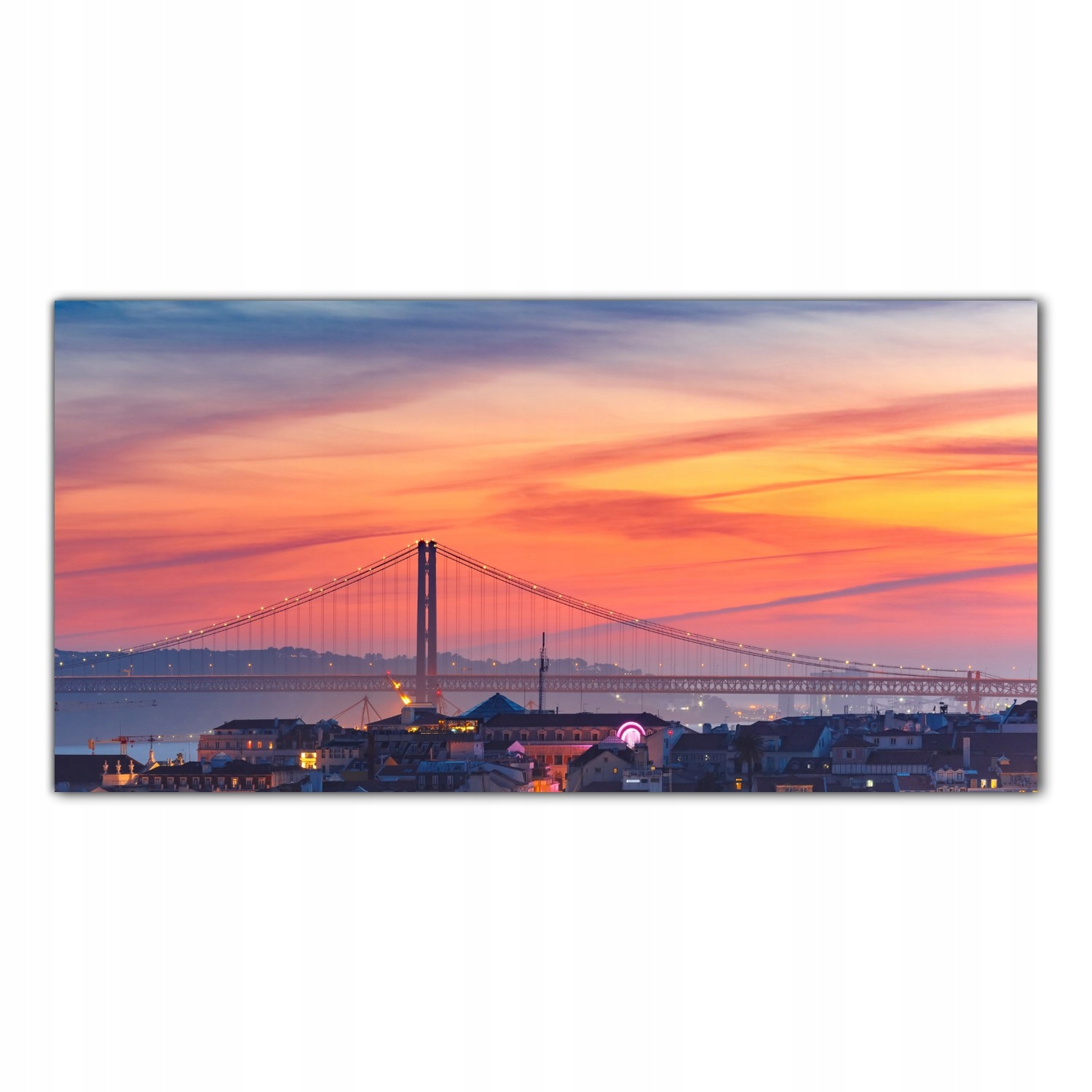 

Hartowany Obraz Szklany Most Zachód Słońca 120x60