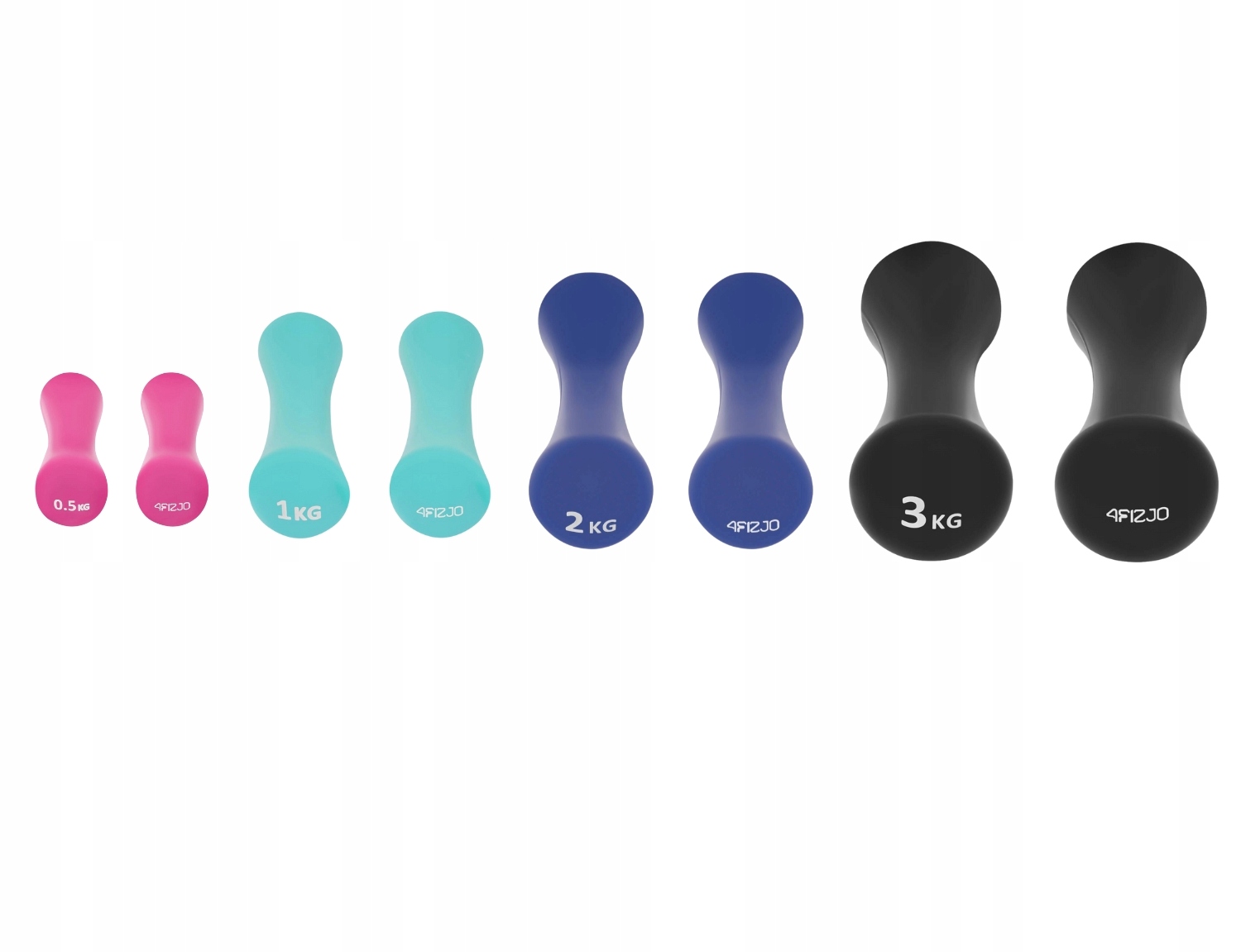 Hantelki zestaw 2x2kg Ciężarki Hantle Fitness 4kg Model 8-Shape