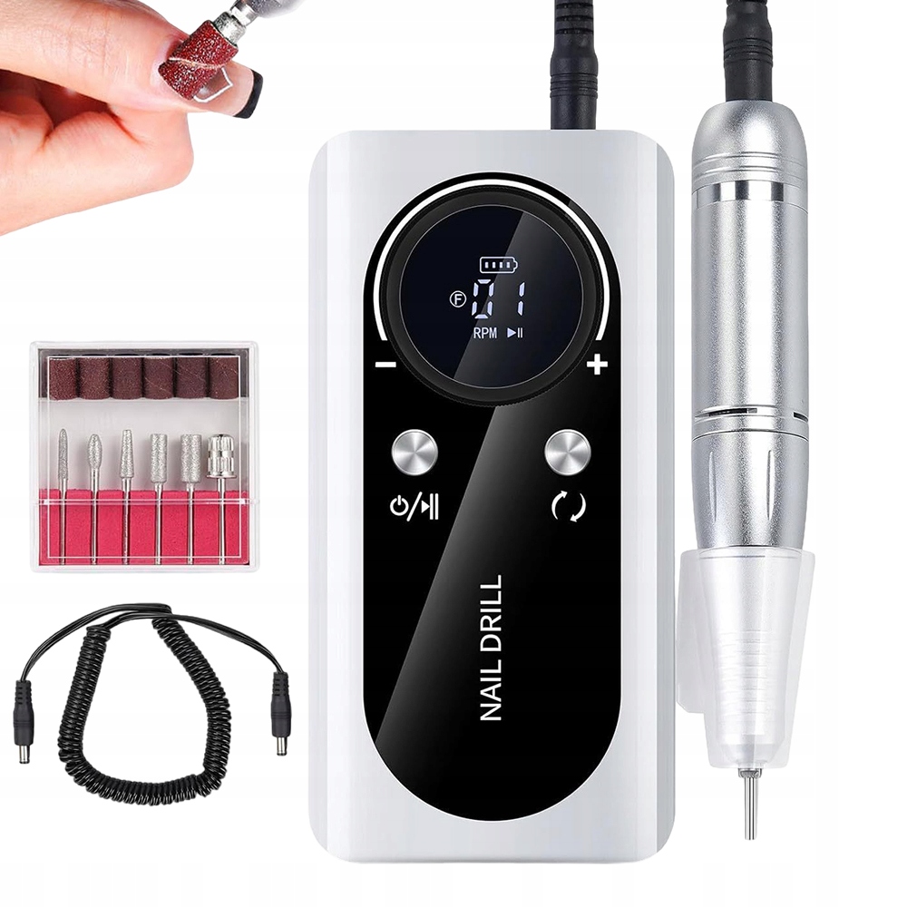 Profesionální Frézka Na Nehty Na Manikúru, Silná Leštička, LCD Frézy