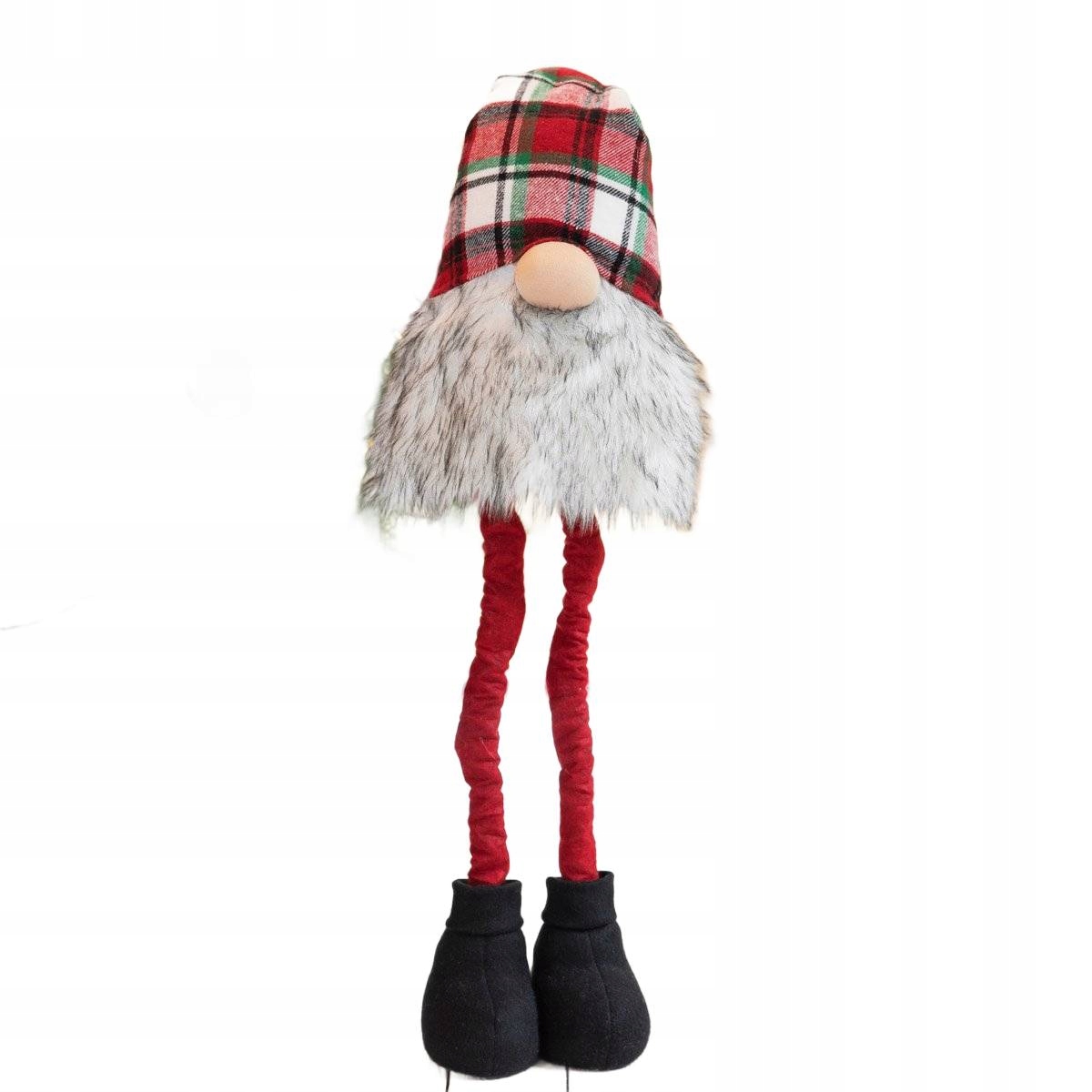 Skřítek Elias kostkovaný trpaslík s teleskopickými nohami 120 cm Homla