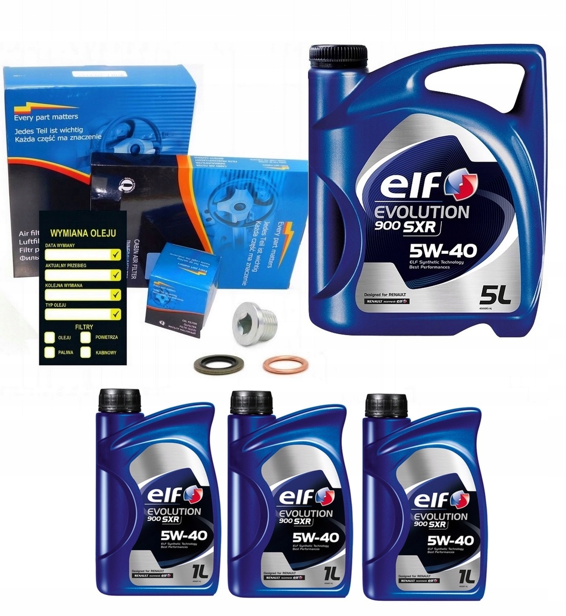 FILTRY 3szt + olej ELF 5w40 8L RENAULT Trafic 2 II Opel Vivaro A 2.5 dci