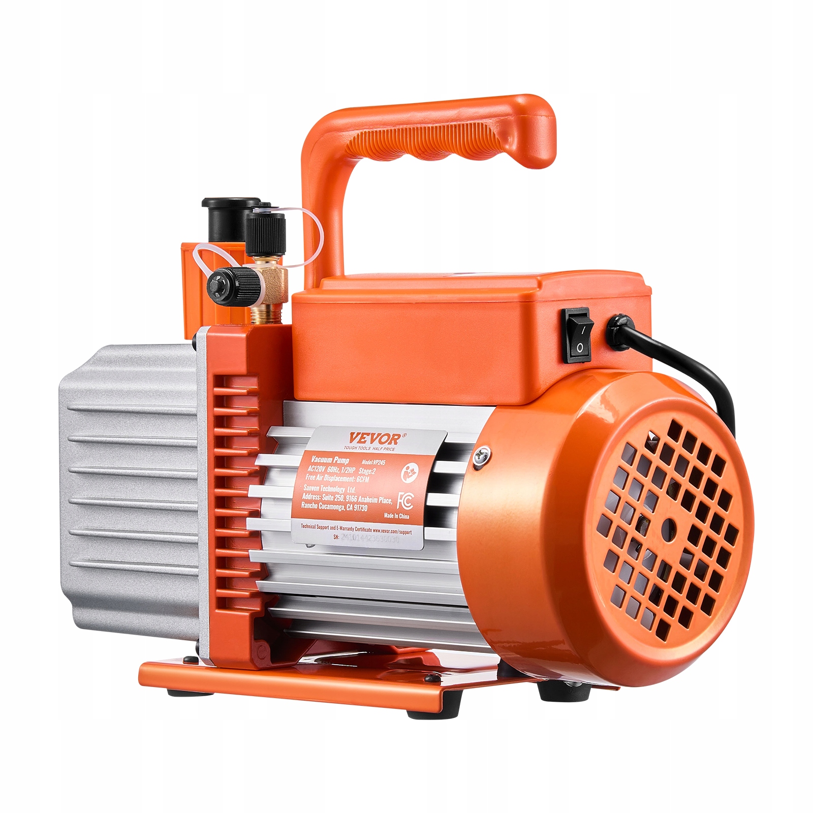 Vevor Dvojstupňová Vákuová Pumpa 6 Cfm 370W Pre Hvac R134A R22 R410A