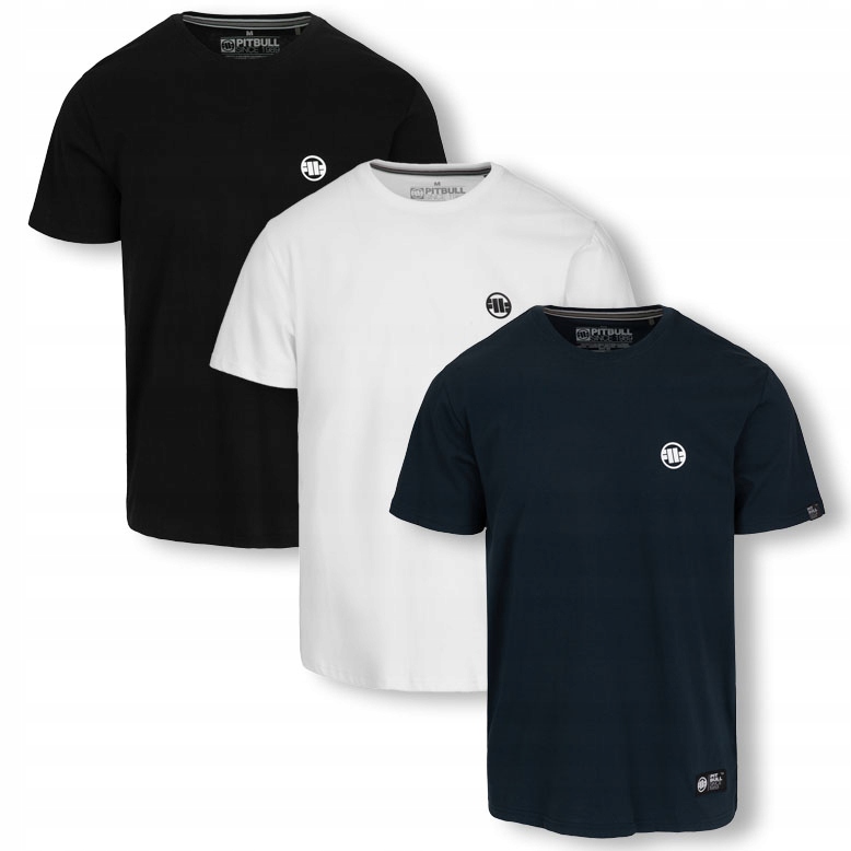 Sada pánských triček Small Logo Pitbull Bavlněné tričko Mix 3ks