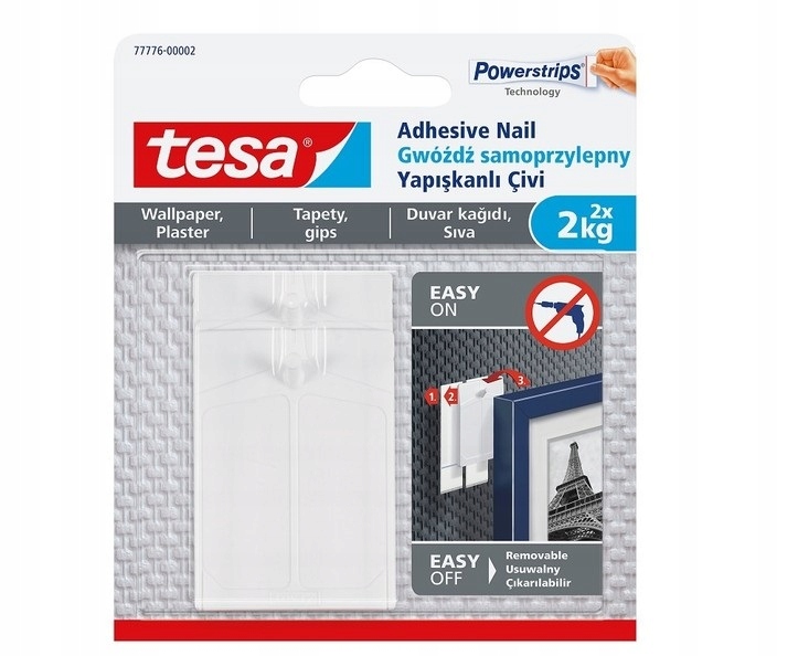 

Gwóźdź Tesa samoprzylepny do tapety tynku 77776