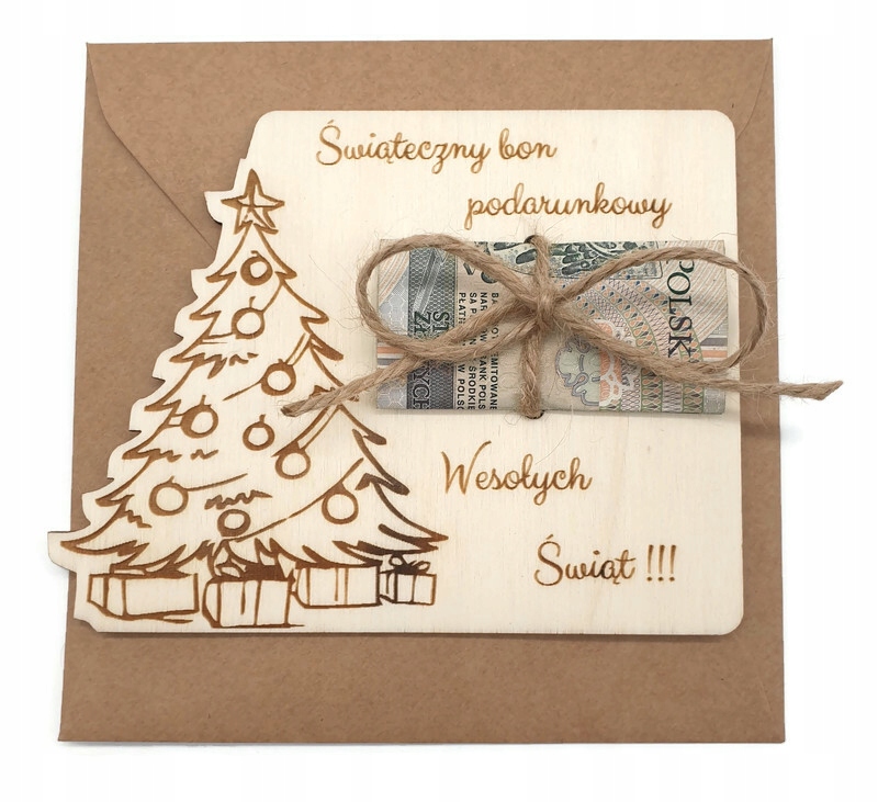 

Świąteczny Bon podarunkowy Voucher karta