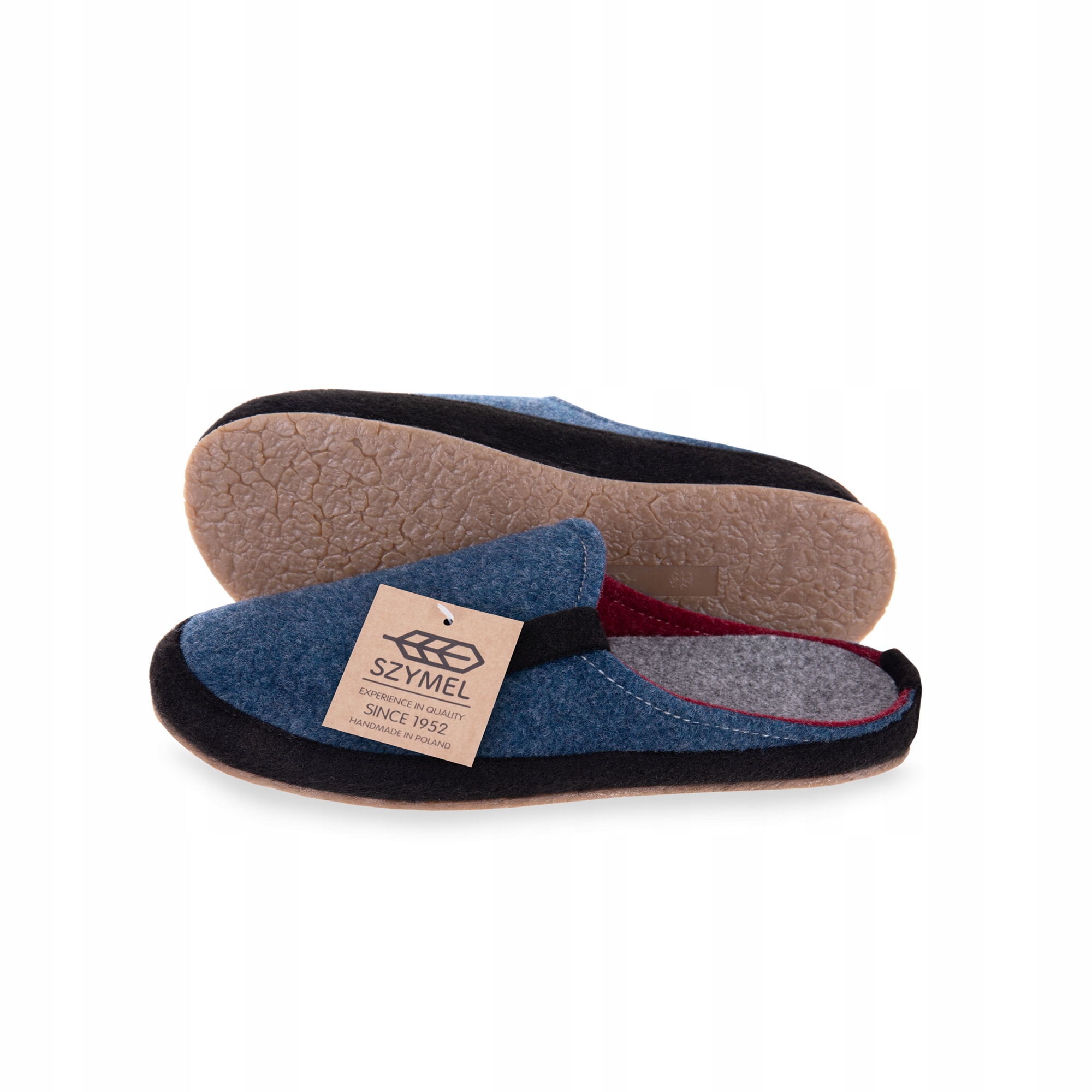 

Kapcie filcowe granat pasek Szymel.pl New Roz 41