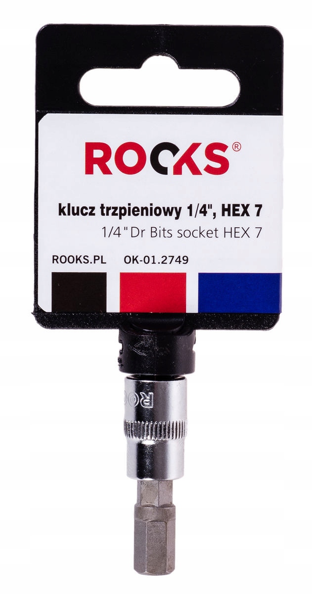 Klucz Trzpieniowy 1/4, Hex 7 Rooks
