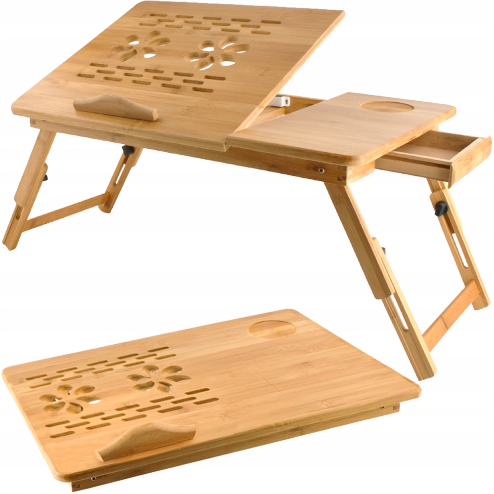 

Drewniany Stolik pod Laptopa do Łóżka Regulowany