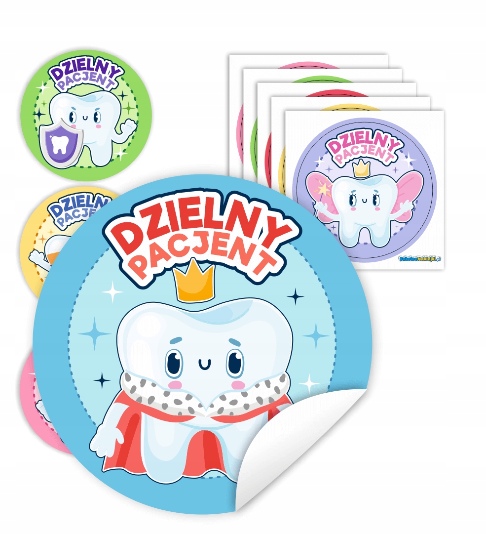

Naklejki Dzielny Pacjent Ząbki 60mm 90szt.
