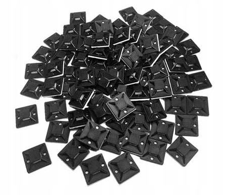 100x UCHWYT KOSTKA OPASKI ZACISKOWEJ TRYTKI 20X20 Installation side Front