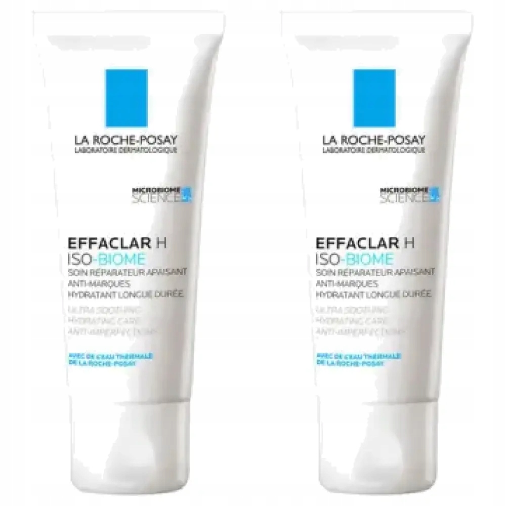 2x La Roche-Posay Effaclar H ISO-Biome Krem nawilżający do twarzy, 40 ml
