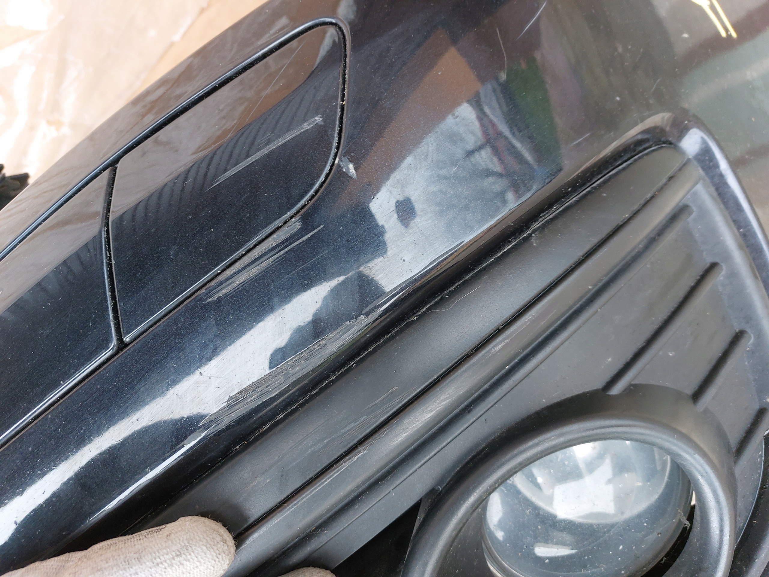 bumper front front VW GOLF V 5 GTI black washers