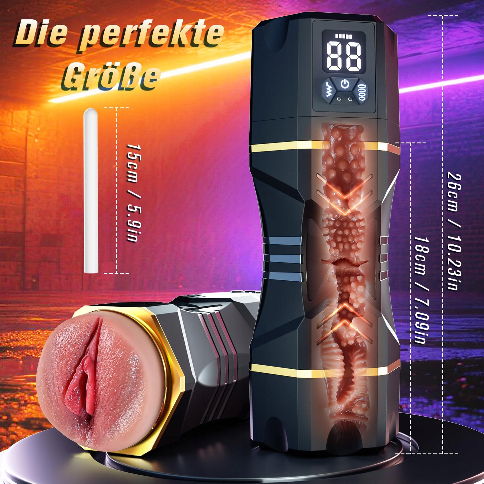 ELECTRIC MASTURBATOR Dla Mężczyzn Z 5 Trybami Ssania i 9 Wibracjami — miniatura 5