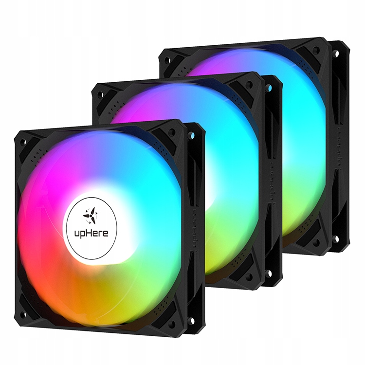 Zestaw 3 wentylatorów do komputera 3w1 120mm UpHere Rgb 4 Pin NK12CF4