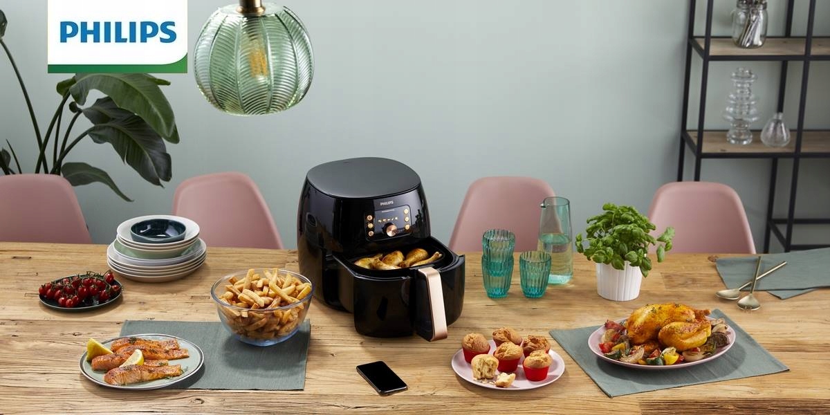 Ovi XXL Airfryer beztłuszczowy Philips HD9867/90 Waga produktu z opakowaniem jednostkowym 10.6 kg